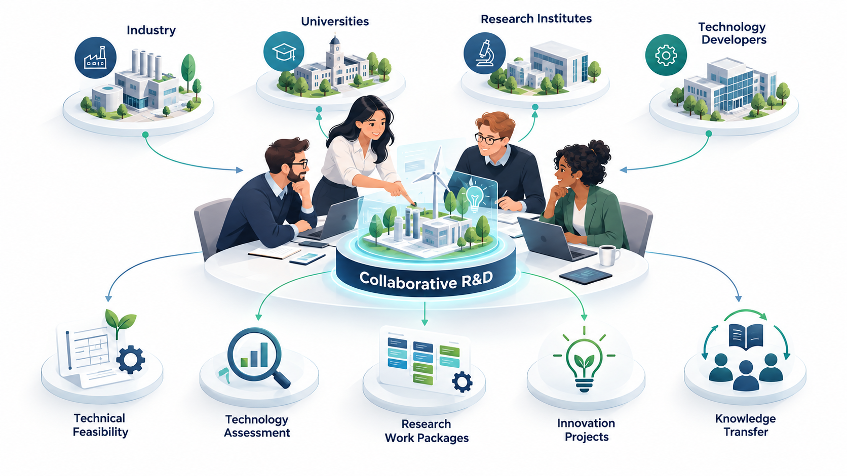 R&D Partnerships & Innovation Projects Collaborative research and innovation ecosystem connecting industry, research institutions, technology developers and international partners
